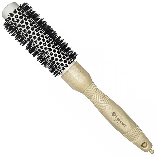 Hairway Thermo-B&uuml;rste Organica mit Abteilspitze Beige &Oslash; 25/41 mm 