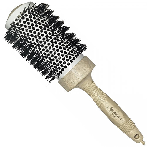 Hairway Thermo-Bürste Organica mit Abteilspitze Beige Ø 53/73 mm