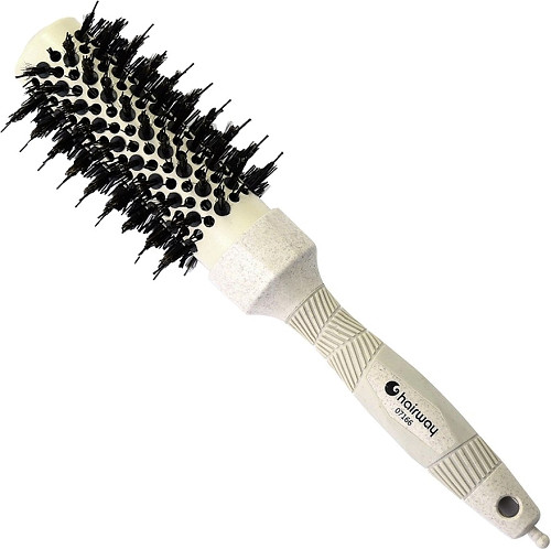 Hairway Thermo-Bürste Organica mit Wildschweinborsten Beige Ø 34/74 mm